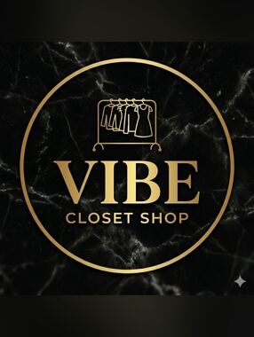 Vibe Gold Logo on Black Marble